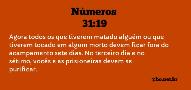 Números 31:19 NTLH