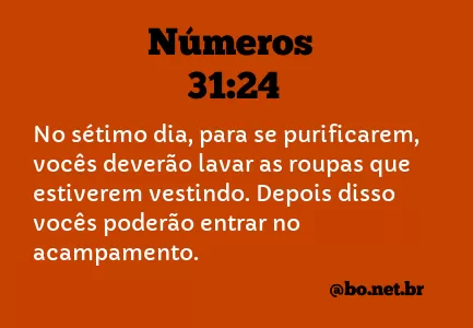 Números 31:24 NTLH