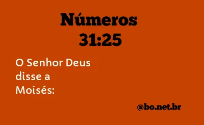 Números 31:25 NTLH