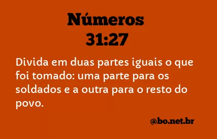Números 31:27 NTLH