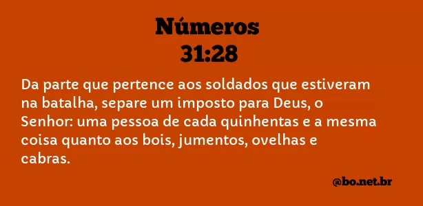 Números 31:28 NTLH