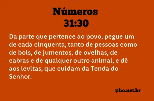 Números 31:30 NTLH