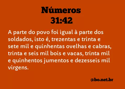 Números 31:42 NTLH