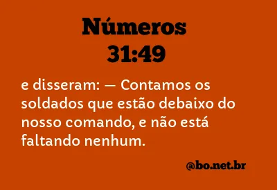 Números 31:49 NTLH