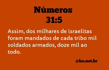 Números 31:5 NTLH