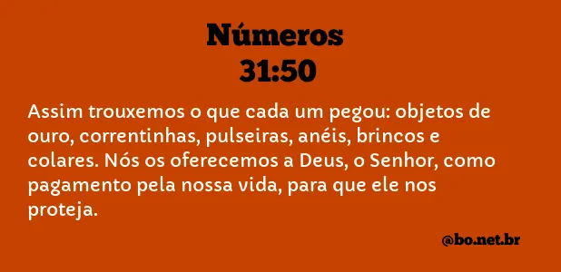 Números 31:50 NTLH