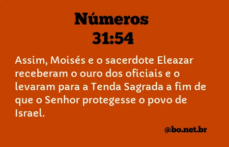 Números 31:54 NTLH