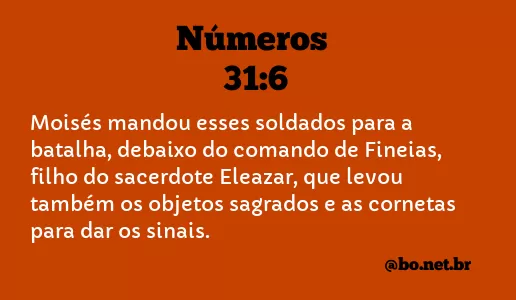 Números 31:6 NTLH