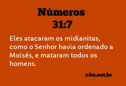 Números 31:7 NTLH