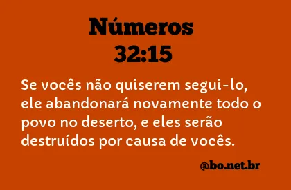 Números 32:15 NTLH