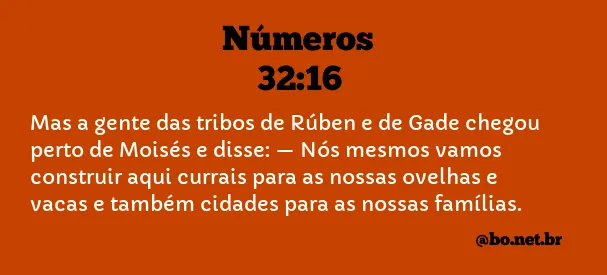 Números 32:16 NTLH