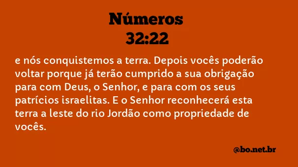 Números 32:22 NTLH