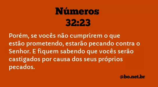 Números 32:23 NTLH
