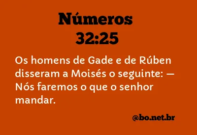 Números 32:25 NTLH