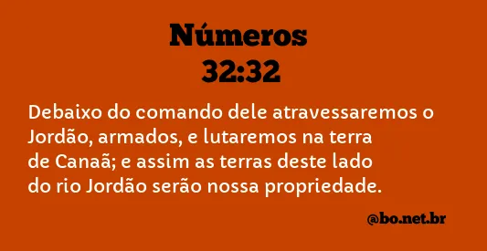 Números 32:32 NTLH