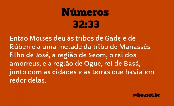 Números 32:33 NTLH
