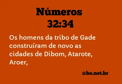 Números 32:34 NTLH