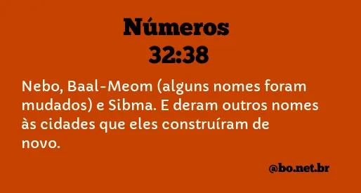 Números 32:38 NTLH