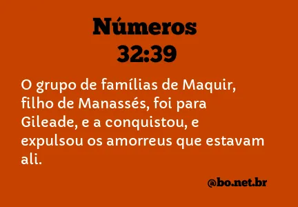 Números 32:39 NTLH