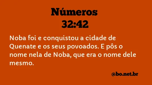 Números 32:42 NTLH