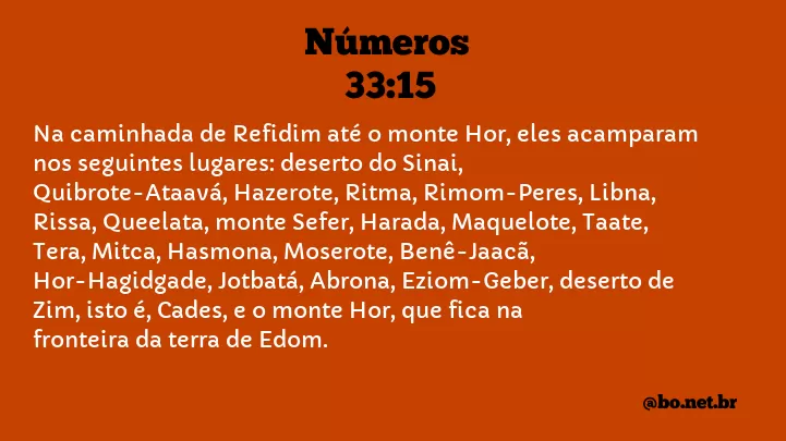 Números 33:15 NTLH