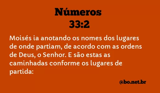 Números 33:2 NTLH