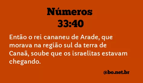 Números 33:40 NTLH