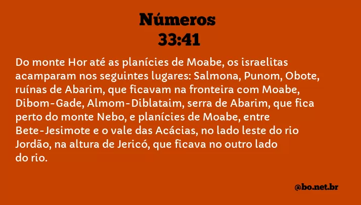 Números 33:41 NTLH
