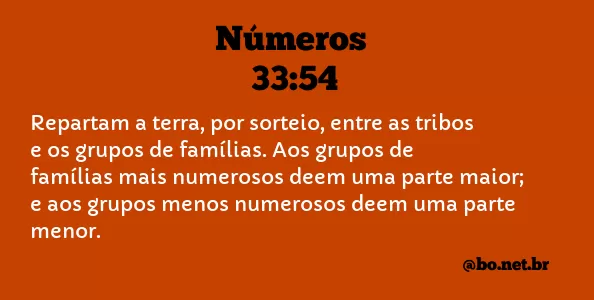 Números 33:54 NTLH