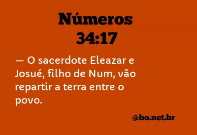 Números 34:17 NTLH