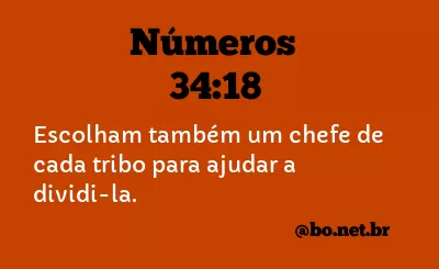 Números 34:18 NTLH