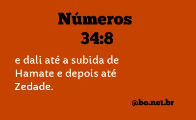 Números 34:8 NTLH