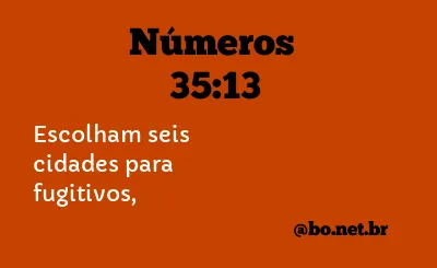 Números 35:13 NTLH