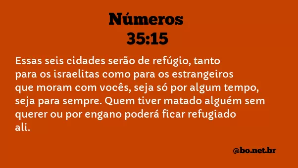Números 35:15 NTLH
