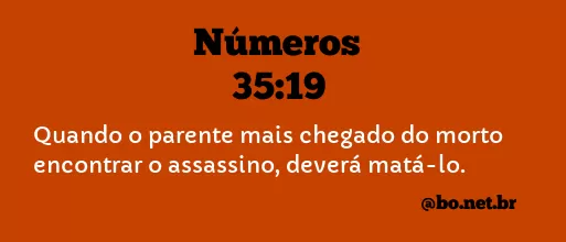 Números 35:19 NTLH