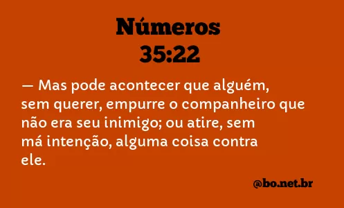 Números 35:22 NTLH