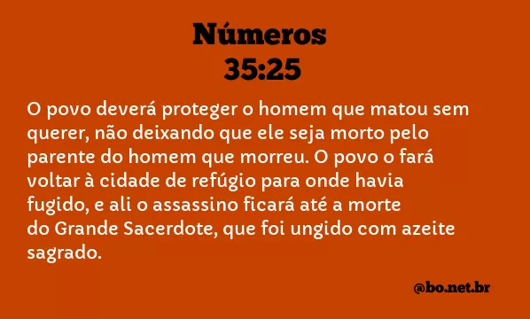 Números 35:25 NTLH