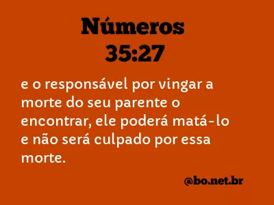 Números 35:27 NTLH