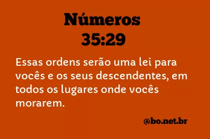 Números 35:29 NTLH