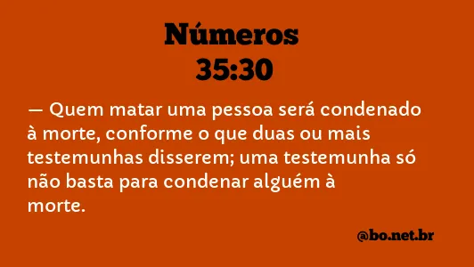 Números 35:30 NTLH