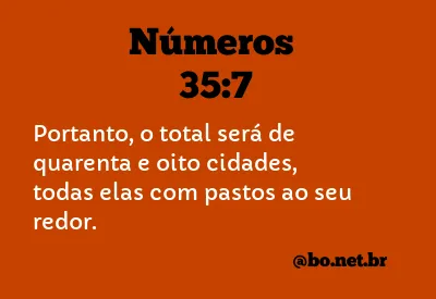 Números 35:7 NTLH