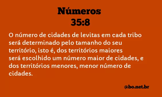 Números 35:8 NTLH
