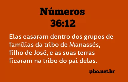 Números 36:12 NTLH