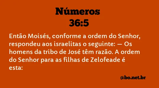 Números 36:5 NTLH