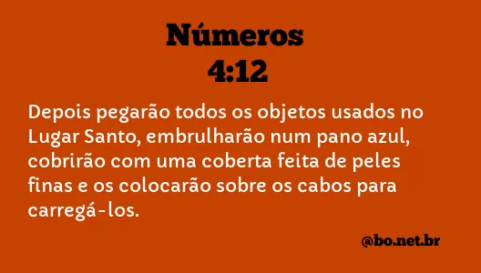 Números 4:12 NTLH