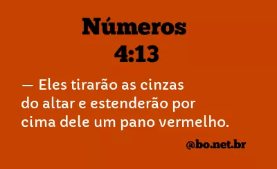 Números 4:13 NTLH