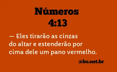 Números 4:13 NTLH