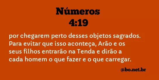 Números 4:19 NTLH