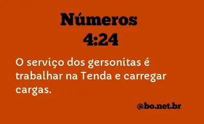 Números 4:24 NTLH