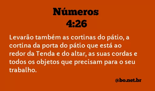 Números 4:26 NTLH